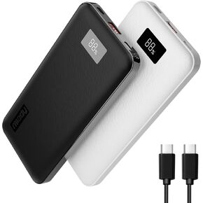 Miady 2022 شاحن محمول 20 وات PD USB C بقدرة 10000 مللي أمبير في الساعة، شاحن بطارية شحن سريع من النوع C مع شاشة LED، بنك طاقة لأجهزة iPhone والهواتف الذكية Android (أخضر)