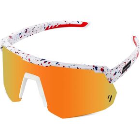 Polarized Cycling Sunglasses for Men Women, UV400 Protection Sports Glasses for Youth, Goggles for Baseball Running