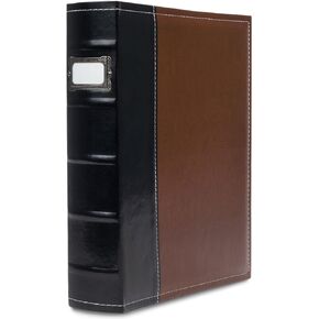 Bellagio-Italia 3-Ring Office Binder Set - Faux Leather - 225-Sheet Storage Capacity - File Storage for Presentations, Documents, and Trading Cards - 3 Pack - Black