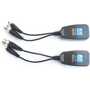 HD-CVI/TVI/AHD Passive Video Balun with Power Connector and RJ45 CAT5 Data Transmitter (6-Pairs)