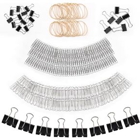 Mr. Pen- Paper Clips and Binder Clips, 272 PCS, Assorted Colors Medium, Small and Mini Binder Clips, Paper Clips Jumbo, Jumbo and Small Paper Clips, Rubber Bands, Assorted Binder Clips