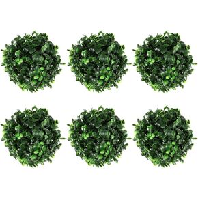 Milisten Boxwood Topiary Ball Artificial Topiary Plant Wedding Party Decorations Indoor Outdoor Artificial Plant Ball Topiary Tree Substitute 6pcs