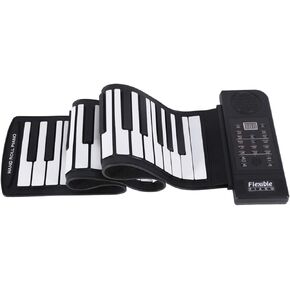 Roll up Piano,Portable 61-Keys Roll up Soft Silicone Flexible Electronic Keyboard Piano，for Home, School,for Birthday Gift in Saudi Arabia