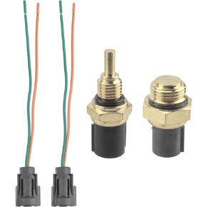 AUTOKAY 37760P00003 Coolant Fan Switch & Coolant Temperature Sensor+Connectors Compatible With Acura Honda Isuzu