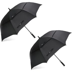 G4Free 2 Pack Golf Umbrella 54/62/68 Inch Extra Large Windproof Double Canopy Vented Umbrella Automatic Open Oversize Waterproof Stick Umbrellas