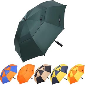 Vented Golf Umbrella 54/68 Inch Automatic Extra Large Windproof Umbrella Oversize Stick Rain Umbrella For Man and Woman Can Shade For Golfer And Family in Kuwait