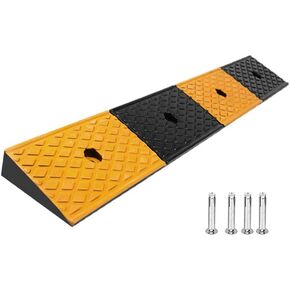Nisorpa 2" Rubber Curb Ramps Heavy Duty Driveway Curb Ramp 10 Ton Car Slope Ramp for Sidewalk Cars RV Trucks Shed Access Bike Pets Scooter Wheelchair 39.3 * 5.9 * 2inch