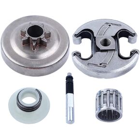.325" 7T Clutch Sprocket Drum Needle Bearing For Husqvarna 340 345 350 445 450, 325" 7T Clutch Drum, Clutch, Oil Pump, Worm Gear, Needle Bearing
