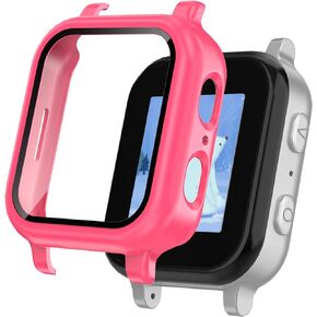 3 Pack Protective Case Compatible with Gabb Watch 3 Screen Protector, Hard PC Bumper Cover Built-in Tempered Glass Compatible for Gabb Kids Watch 3 Accessories（NOT Compatible for Gabb Watch 2/1）