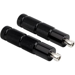 Black CNC Universal Motorcycle Bicycle Foot Pegs M8 Front Footrest Peg Footpeg For Mini Bike Parts Honda Grom MSX125 8mm Install Hole