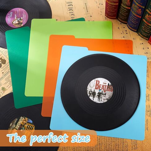 30 Pcs Vinyl Record Dividers LP Record Dividers Plastic Album Record Dividers Bulk Multicolor Vinyl Separators with Tabs for 33 RPM, 13 x 13 Inches in Saudi Arabia