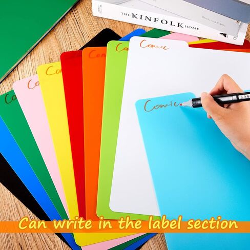 30 Pcs Vinyl Record Dividers LP Record Dividers Plastic Album Record Dividers Bulk Multicolor Vinyl Separators with Tabs for 33 RPM, 13 x 13 Inches in Saudi Arabia
