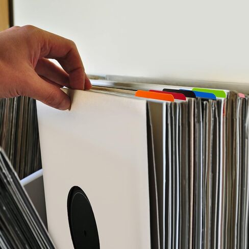 30 Pcs Vinyl Record Dividers LP Record Dividers Plastic Album Record Dividers Bulk Multicolor Vinyl Separators with Tabs for 33 RPM, 13 x 13 Inches in Saudi Arabia