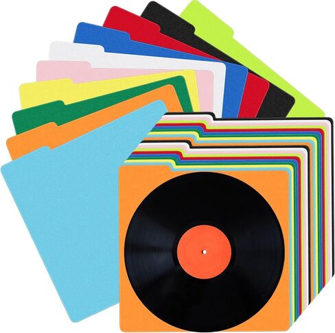 30 Pcs Vinyl Record Dividers LP Record Dividers Plastic Album Record Dividers Bulk Multicolor Vinyl Separators with Tabs for 33 RPM, 13 x 13 Inches in Saudi Arabia