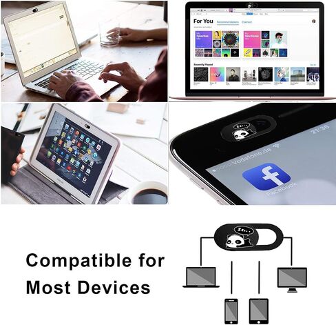 غطاء كاميرا الويب منزلق، غطاء كاميرا الويب لاصق رفيع 0.7 مم لأجهزة الكمبيوتر المحمول MacBook Pro iMac Air والكمبيوتر والهواتف الذكية والأجهزة اللوحية، يحمي خصوصيتك وأمانك (T1) in Kuwait