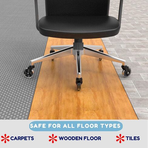 استبدال عجلات كراسي المكتب GBL 5 × - عجلات مطاطية ذات شفرات دوارة عالمية هادئة وسلسة - آمنة لجميع أنواع الأرضيات - يمكن لعجلات كراسي المكتب شديدة التحمل حمل 650 رطلاً in Kuwait