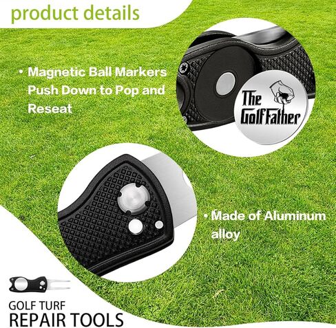 Pishavi The GolfFather أداة إصلاح ديفت الجولف المضحكة، علامة كرة الجولف للأب، ملحقات الجولف للرجال، هدايا الجولف لزوج الأب الجد، هدايا التقاعد لمحبي الجولف وزملاء العمل in Kuwait