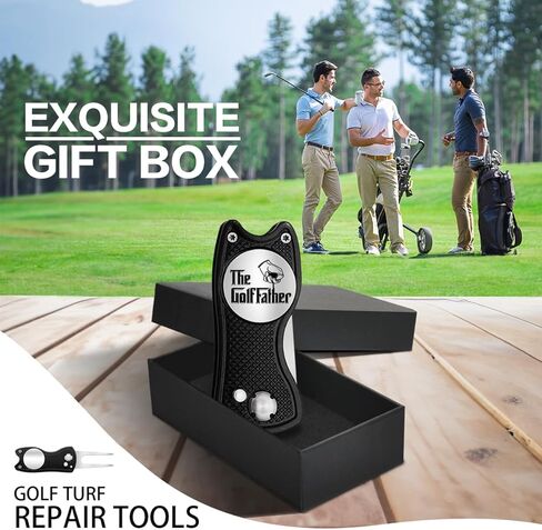 Pishavi The GolfFather أداة إصلاح ديفت الجولف المضحكة، علامة كرة الجولف للأب، ملحقات الجولف للرجال، هدايا الجولف لزوج الأب الجد، هدايا التقاعد لمحبي الجولف وزملاء العمل in Kuwait