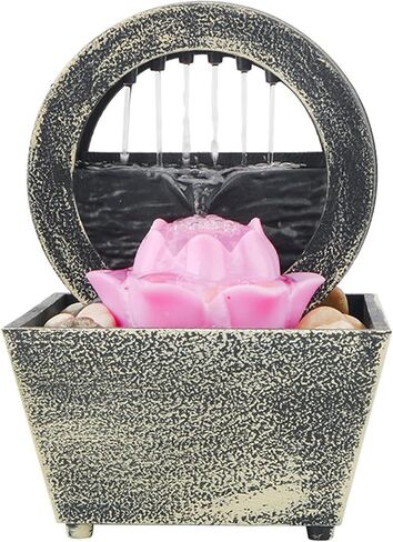 نافورة مياه لديكور سطح المكتب، نافورة مياه داخلية تعمل بالبطارية للاسترخاء فينغ شوي زن لتزيين المكتب المنزلي in Kuwait