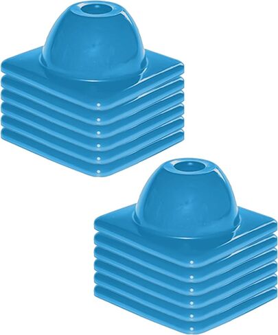 purifyou 9in / 6in / 2in Set of 12 Heavy Duty Agility Training & Motorcycle Cones for Sports & Kids | Flexible Heavy Duty Cones for Bikes, Traffic, Soccer Drills Coaching & Field Marker (Blue) in Saudi Arabia
