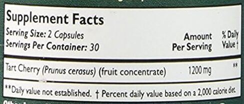 Montmorency Tart Cherry Capsules Joint Formula 1200 mg per serving - 60 Vegetarian Capsules in Saudi Arabia