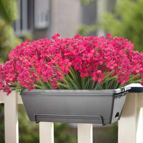 Artificial Fall Flowers for Outdoors, 20 Bundles Faux Plants No Fade Plastic Shrubs Autumn Decor Farmhouse Home Garden Thanksgiving (Fall Orange) in Saudi Arabia