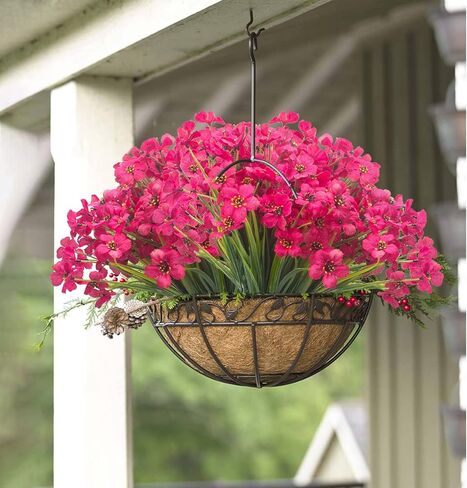 Artificial Fall Flowers for Outdoors, 20 Bundles Faux Plants No Fade Plastic Shrubs Autumn Decor Farmhouse Home Garden Thanksgiving (Fall Orange) in Saudi Arabia