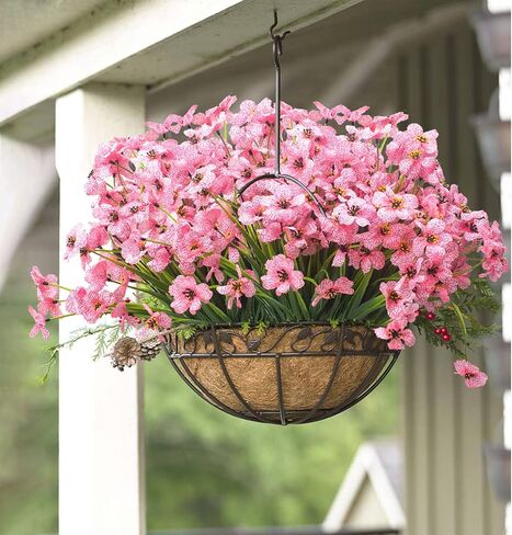 Artificial Fall Flowers for Outdoors, 20 Bundles Faux Plants No Fade Plastic Shrubs Autumn Decor Farmhouse Home Garden Thanksgiving (Fall Orange) in Saudi Arabia