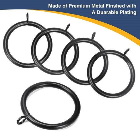 Thick Metal Curtain Rings,2.0-Inch Inner Diameter 0.24-Inch Wire Diameter,Fit up 1.7-inch Rods (Antique Brass-18Pcs) in Saudi Arabia