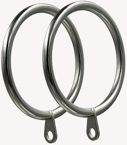 Curtain Ring Metal 28-Pcs 2.0 inch Inner Diameter with Flat Eyelet fit up 1.5 inch Rod (Antique Brass,28) in Kuwait