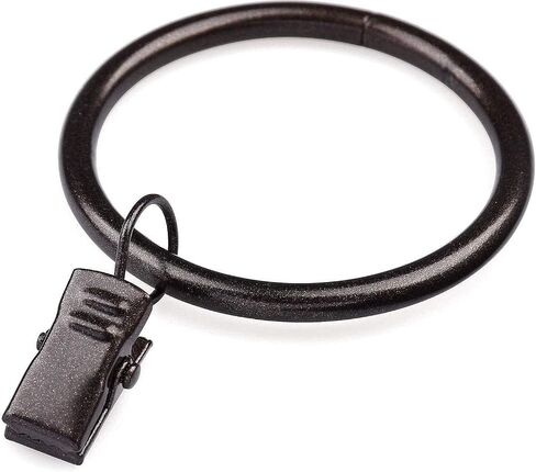 Curtain Rings with Clips Interior Diameter 1.75inch,Fits Up to 1 1/2 Inch Rod (Oil Rubbed Bronze-28pcs) in Saudi Arabia