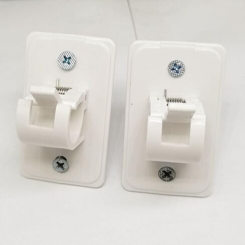 HONEYSEW Window Hardware Rod Holders Curtain Rod Bracket Holder Universal Plastic Self-Adhesive Wall Mount Holder for Curtain Rod (1pack(2pcs)) in Saudi Arabia