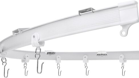 Accessories Kit for Flexible Bendable Curved Ceiling/Side Wall Curtain Track Hardware Set (10Pcs Roller Hooks) in Saudi Arabia