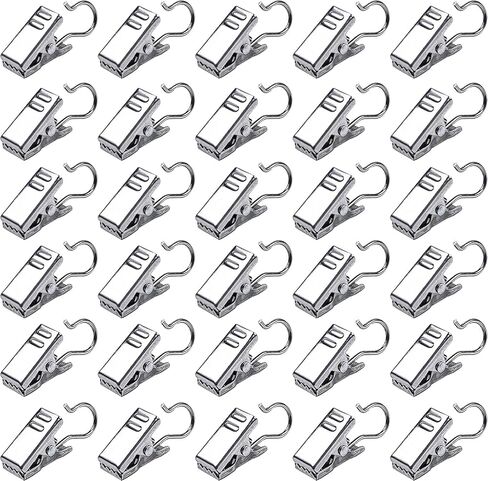 Accessories Kit for Flexible Bendable Curved Ceiling/Side Wall Curtain Track Hardware Set (10Pcs Roller Hooks) in Saudi Arabia