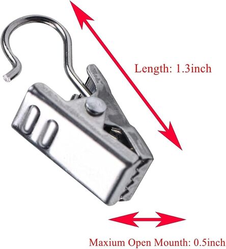Accessories Kit for Flexible Bendable Curved Ceiling/Side Wall Curtain Track Hardware Set (10Pcs Roller Hooks) in Saudi Arabia