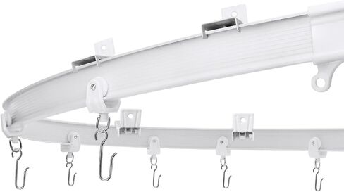 Accessories Kit for Flexible Bendable Curved Ceiling/Side Wall Curtain Track Hardware Set (10Pcs Roller Hooks) in Saudi Arabia