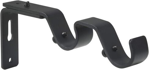 Anndason دعامة قضيب ستارة شديدة التحمل، حامل قضيب مزدوج قابل للتعديل 3/4 و5/8 بوصة (مجموعة من 4، فضي) in Kuwait