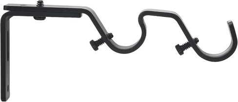 Anndason دعامة قضيب ستارة شديدة التحمل، حامل قضيب مزدوج قابل للتعديل 3/4 و5/8 بوصة (مجموعة من 4، فضي) in Kuwait