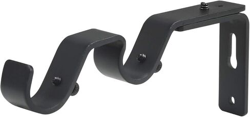 Anndason دعامة قضيب ستارة شديدة التحمل، حامل قضيب مزدوج قابل للتعديل 3/4 و5/8 بوصة (مجموعة من 4، فضي) in Kuwait