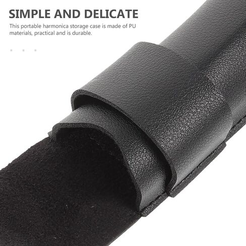 ملحقات الآلات المحمولة هارمونيكا هارمونيكا - حافظة جلدية هارمونيكا للتخزين، أغطية هارمونيكا من البولي يوريثان، ملحقات الآلات المحمولة للعشاق باللون الأسود والأزرق in Kuwait