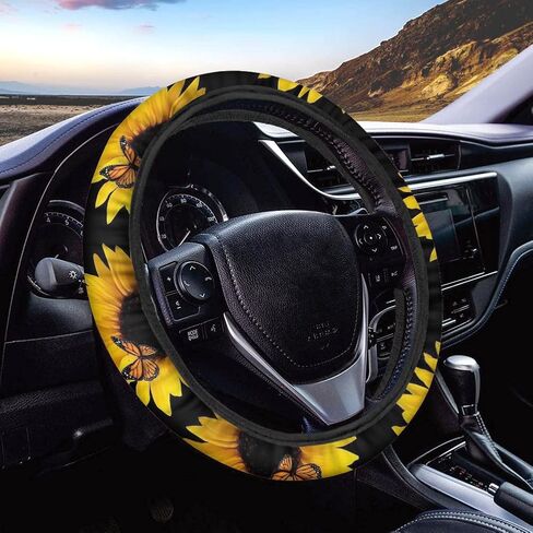 BIGCARJOB Set of 12 Pack African Ethnic Tribe Car Accessories,Car Seat Covers Back Seat Protector,Steering Wheel Cover, Armrest Cover, Seat Belt Pads Cover, Shift Knob Cover Handbrake Cover,Coasters in Kuwait