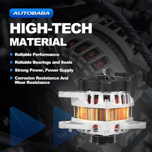 Alternator Compatible with 2010-2011 Kia Soul, 2007-2009 Spectra, 2007-2010 Sportage, 2007-2012 Hyundai Elantra - L4 2.0L Replace# 2655635, A3311, 3730023650 in Kuwait