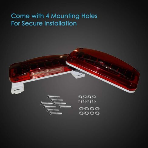 مصابيح خلفية LED مستطيلة لسيارة RV Camper Forest River مع ضوء لوحة ترخيص أبيض خارجي وحامل دعامة إيقاف/دوران وظيفة الفرامل 12 فولت مقاومة للماء مع حامل سطحي للعدسة الناعمة Ren in Kuwait