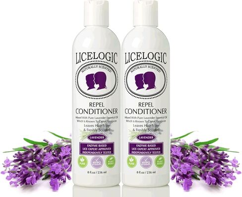 بلسم LiceLogic لطرد القمل، 8oz، نعناع إكليل الجبل - فعال ضد القمل الفائق، يقتل البيض والصئبان، يمنع ويطرد القمل، غير سام، أنزيم مشتق طبيعيًا in Kuwait