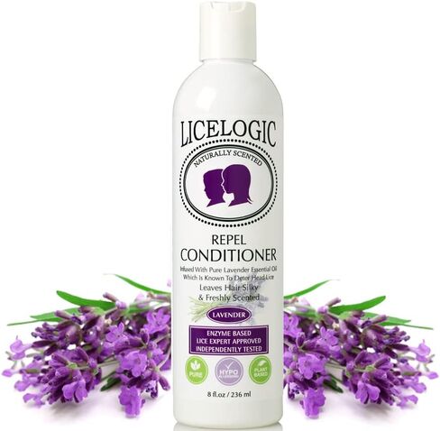 بلسم LiceLogic لطرد القمل، 8oz، نعناع إكليل الجبل - فعال ضد القمل الفائق، يقتل البيض والصئبان، يمنع ويطرد القمل، غير سام، أنزيم مشتق طبيعيًا in Kuwait