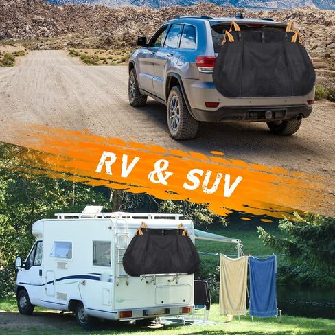 غطاء دراجة، قماش أكسفورد مقاوم للماء 420D مع شريط عاكس، للسيارة، RV، غطاء كامل لدراجة مقطورة السفر (XXL 2 Bike) in Kuwait