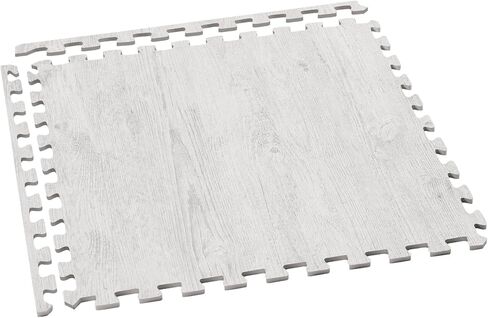 بلاط إسفنجي مطبوع بسمك 3/8 بوصة من Forest Floor Farmhouse، سجادات أرضية إسفنجية متشابكة من الخشب الفاخر، أرضيات مضادة للتعب - حل أرضيات أنيق in Kuwait