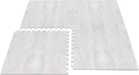 بلاط إسفنجي مطبوع بسمك 3/8 بوصة من Forest Floor Farmhouse، سجادات أرضية إسفنجية متشابكة من الخشب الفاخر، أرضيات مضادة للتعب - حل أرضيات أنيق in Kuwait