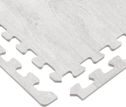 بلاط إسفنجي مطبوع بسمك 3/8 بوصة من Forest Floor Farmhouse، سجادات أرضية إسفنجية متشابكة من الخشب الفاخر، أرضيات مضادة للتعب - حل أرضيات أنيق in Kuwait