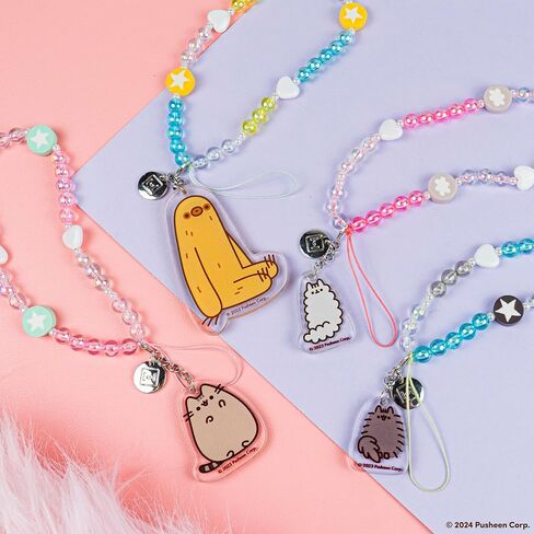 iFace Pusheen the Cat Beaded Wristlet Universal Charm Strap - Wrist Strap for Cell Phone Camera Keys AirPods in Kuwait
